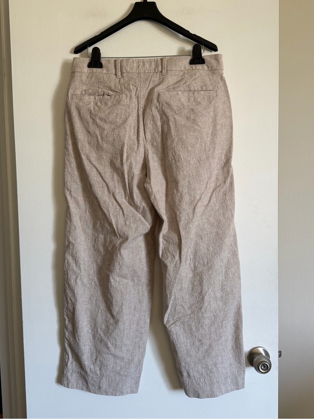 Abercrombie & Fitch Men’s Beige ‘Baggy’ Cotton Linen Pants size 32X30 EUC - Picture 3 of 5